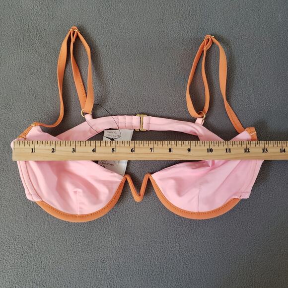 L*Space X TESSA BROOKS Nico Bikini Top Size Medium Pink & Gold‎ - Picture 9 of 9
